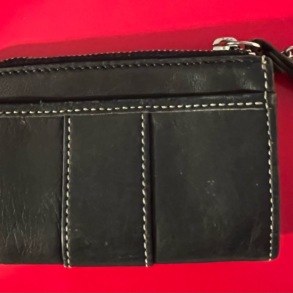 Coach coin purse Black Leather authentic